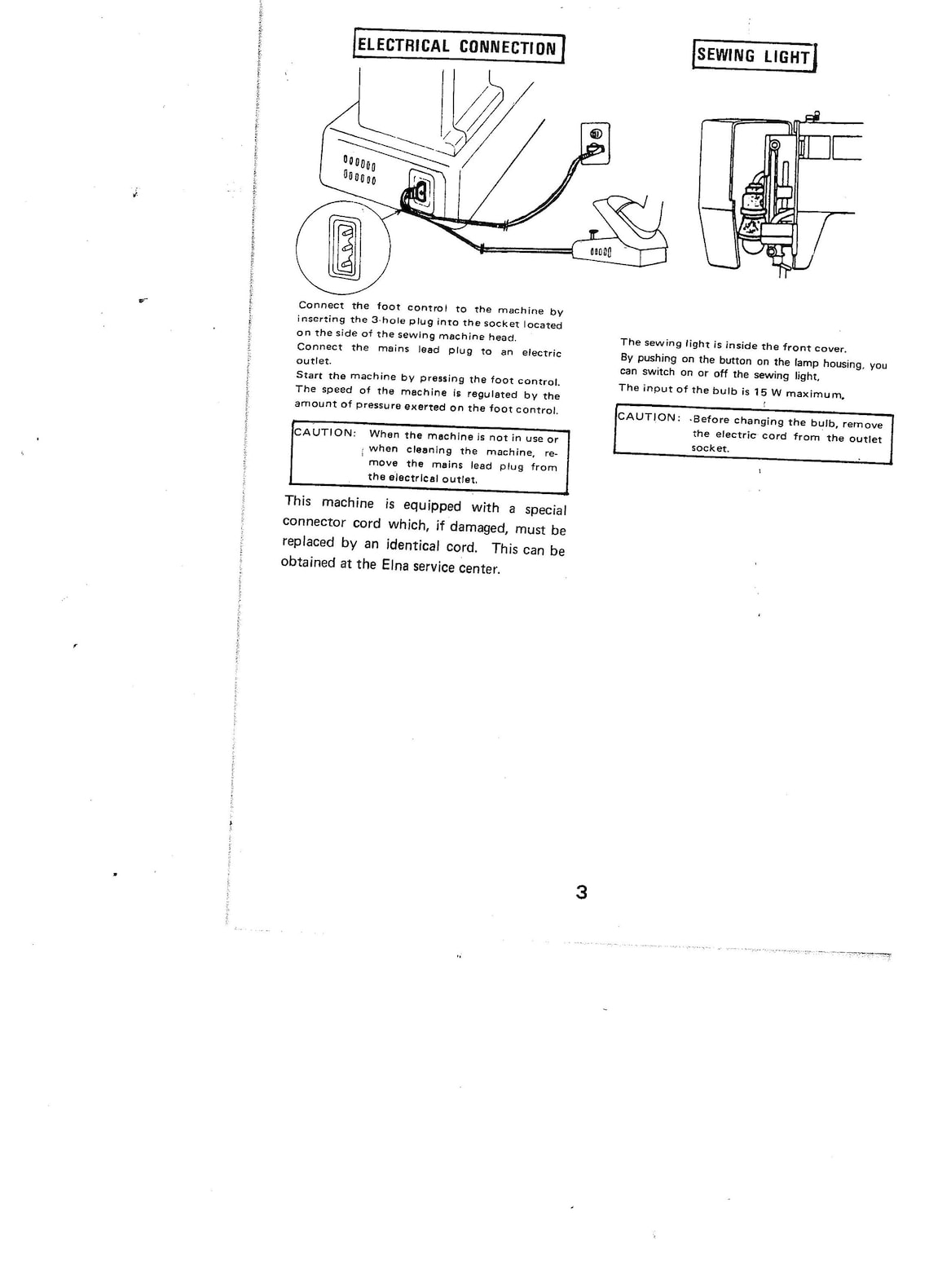 Elna 240i Elnita Sewing Machine Instruction Manual User Etsy