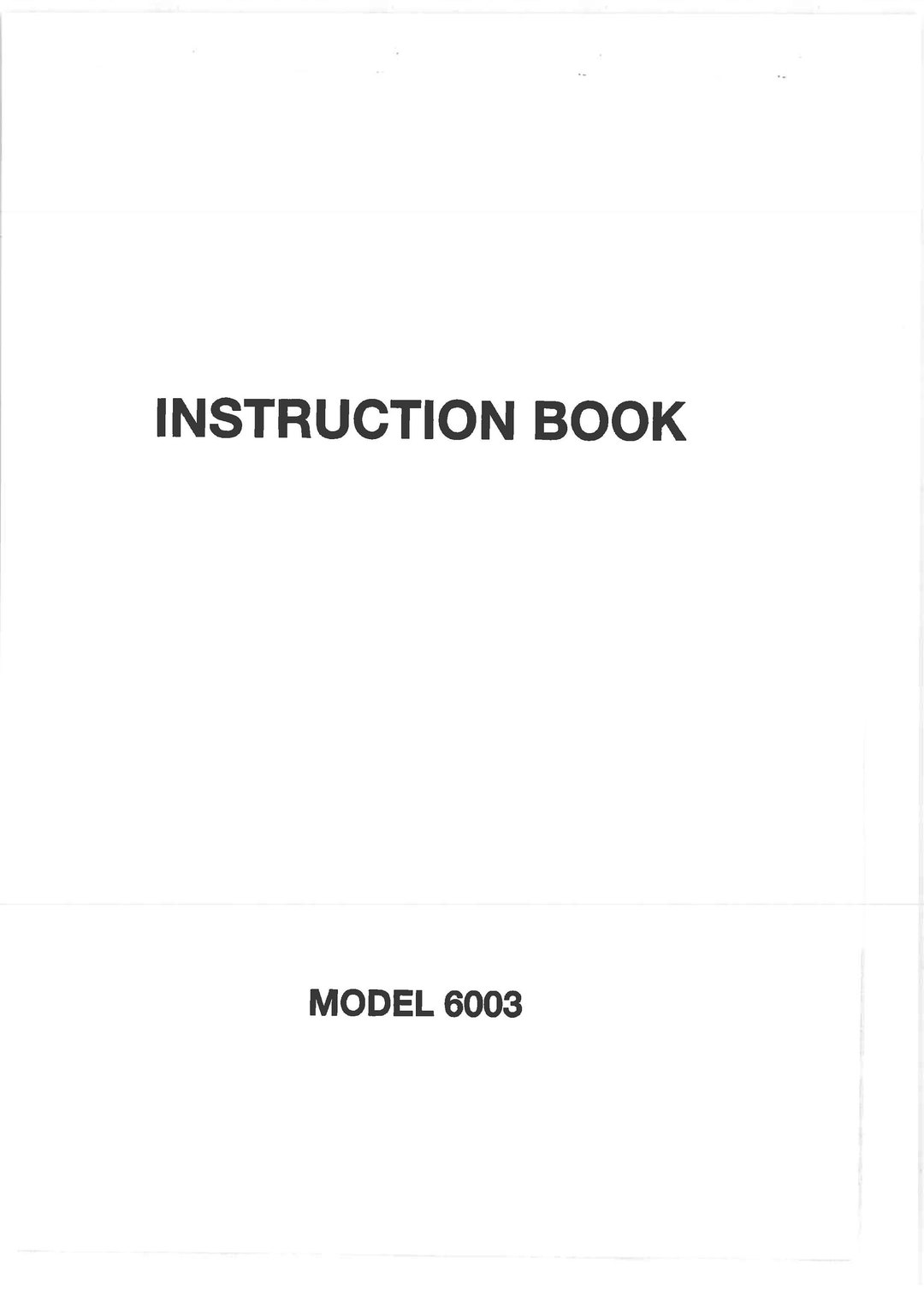 Elna 6003 Sewing Machine Instruction Manual User Manual Complete User