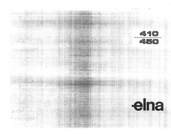 Elna 410-450 Sewing Machine Instruction Manual - 72 Page User Guide (PDF)
