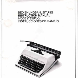 Adler Automatic  Typewriter Instruction Manual - User Manual - Complete User Guide