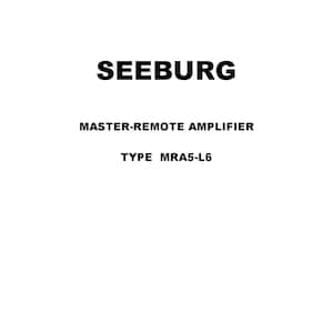 Seeburg -MRA5-L6- Instrukcja serwisowa - Instrukcja obsługi - Schemat okablowania - Schemat - Instrukcja obsługi - Lista części