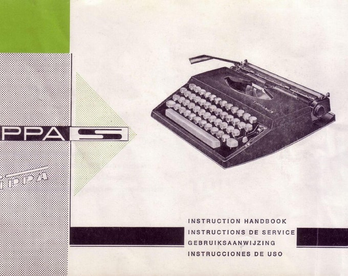Adler  Tippa Typewriter Instruction Manual - User Manual - Complete User Guide