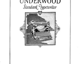 Underwood Standard Typewriter Instruction Manual (Digital PDF Download)