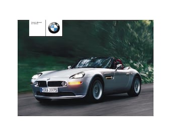 BMW Z8 E52 1999-2006 Owners Manual - English