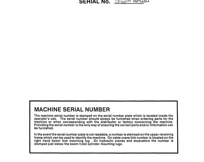 Linkbelt - Excavator 2800 - 3400 Q1 - Q2 - TL - LF - HP Quantum  - Shop Manual - Workshop Manual - Service Manual - English