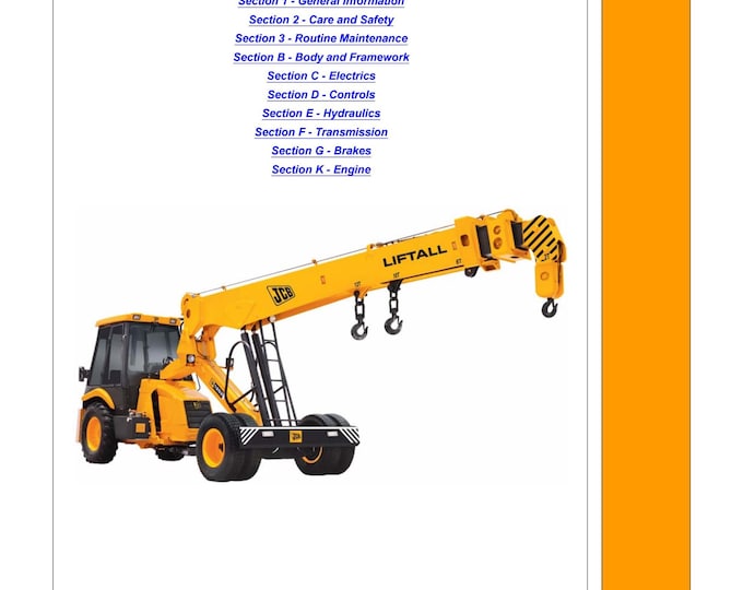 JCB Liftall 1253/1202/1553/1554  - Service Manual - Parts Manual - Owners Manual (PDF Download)