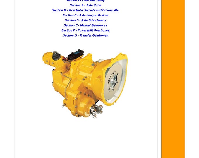 JCB Transmissions - 9803-8610 - Workshop Manual - Service Manual - Parts Manual - Owners Manual (PDF Download)