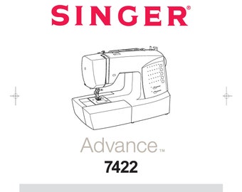 Singer 7422 Sewing Machine Instruction Manual - User Manual - Complete User Guide - English - French - Spanish