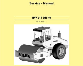 Bomag Roller BW 211 DE-40 2012 Service Manual 00891950 DE  (Pdf Download)