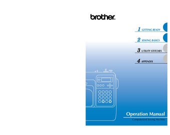 Brother Innov-is NS80 Nähmaschine Bedienungsanleitung - Benutzerhandbuch - Vollständige Bedienungsanleitung