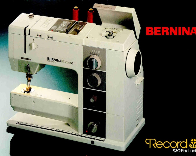 Bernina 930 Sewing Machine Instruction Manual - User Manual - Complete User Guide - English