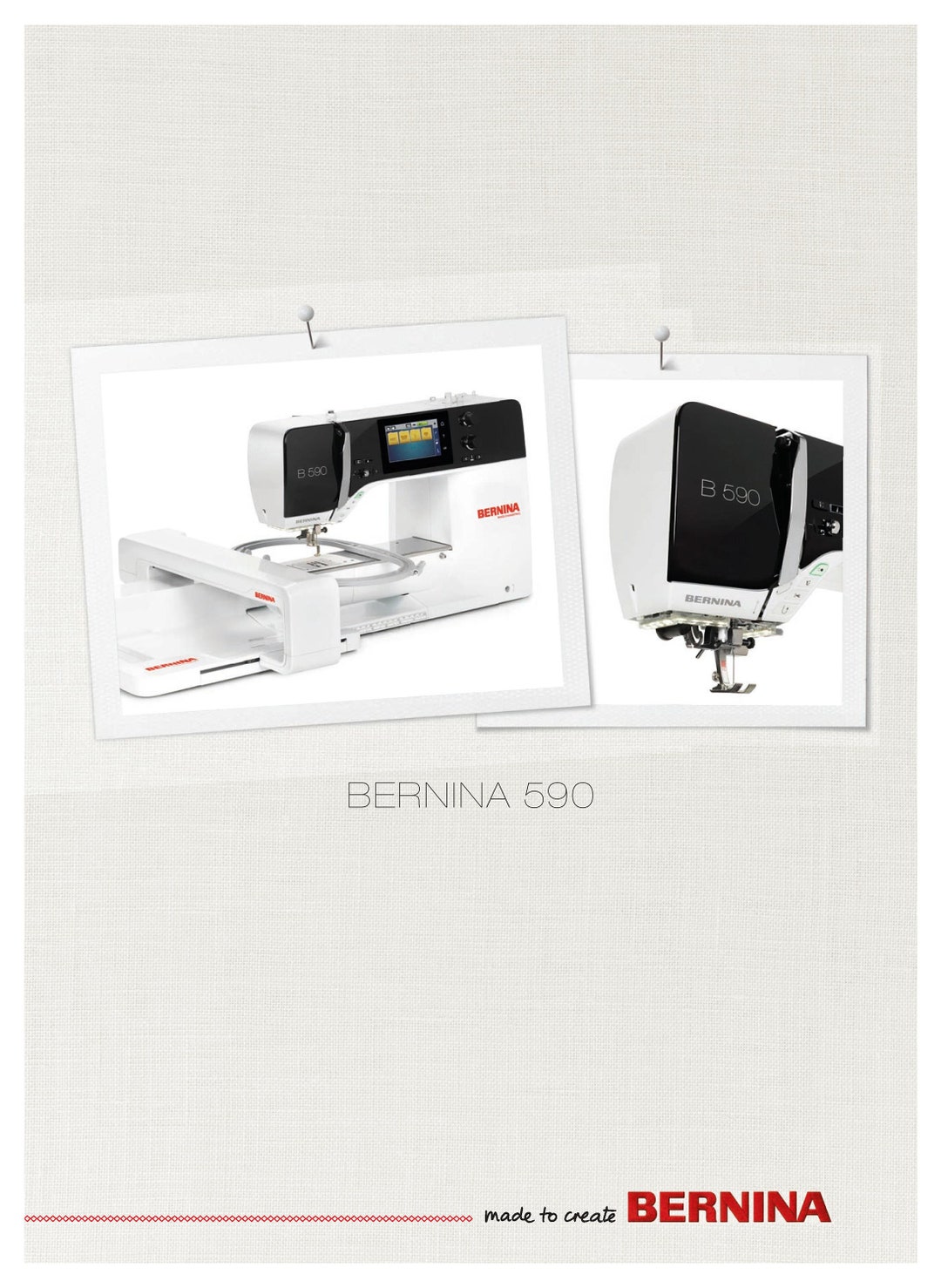 Bernina 590 Sewing Machine Instruction Manual User Manual Complete User