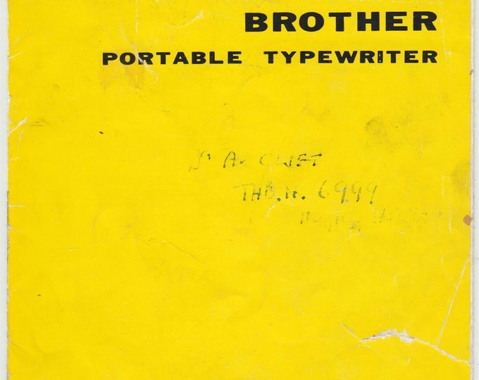 Brother-Portable-no-tab-model Typewriter Instruction Manual - User Manual - Complete User Guide