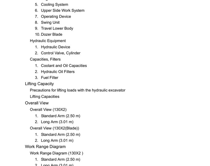 Linkbelt - Excavator 130 X2 - 130 X2 LC - Shop Manual - Workshop Manual - Service Manual - English