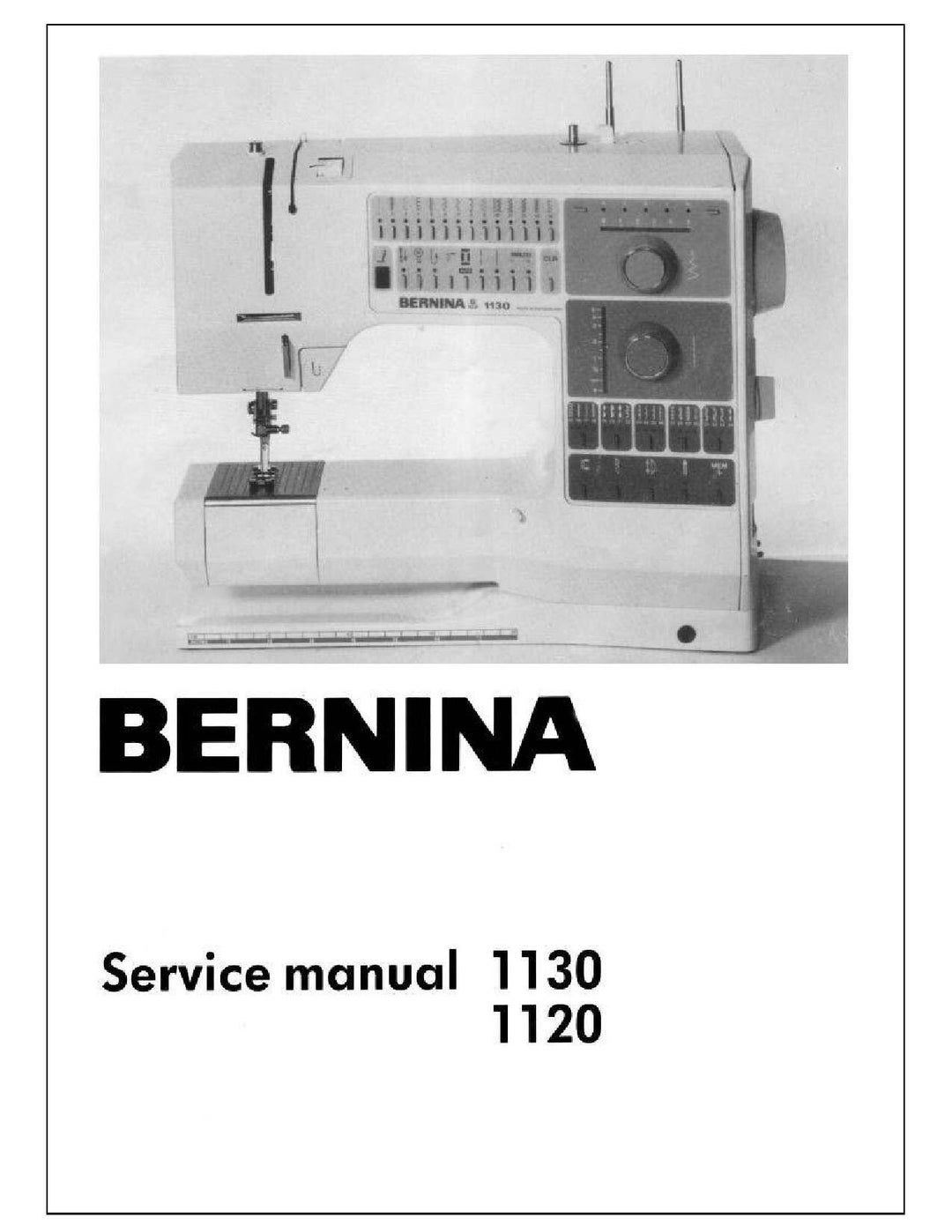 Bernina 1120 1130 Sewing Machine Service Manual English Etsy