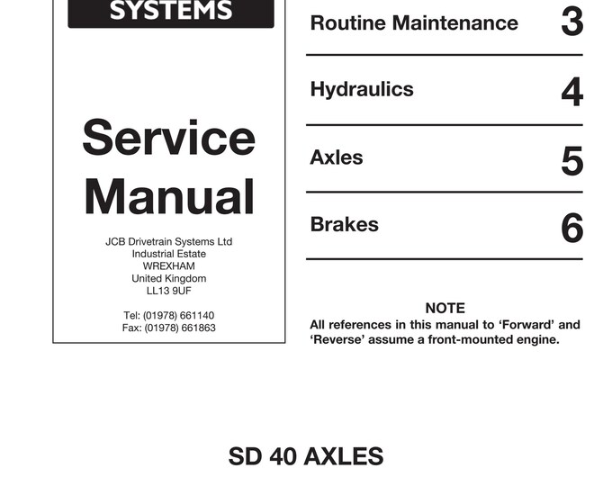 JCB 9803-9210 - Workshop Manual - Service Manual - Parts Manual - Owners Manual (PDF Download)
