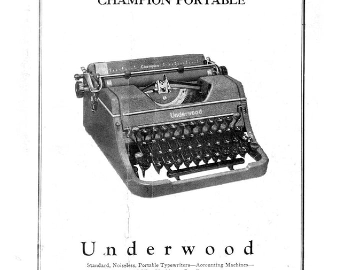 Underwood Champion 1946 Typewriter Instruction Manual - User Manual - Complete User Guide
