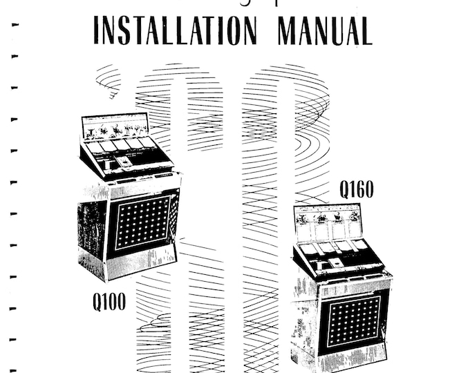Seeburg- Q100 - Q160-  Service Manual - Instruction Manual -  Wiring Diagram - Schematic - Operation Manual - Parts List