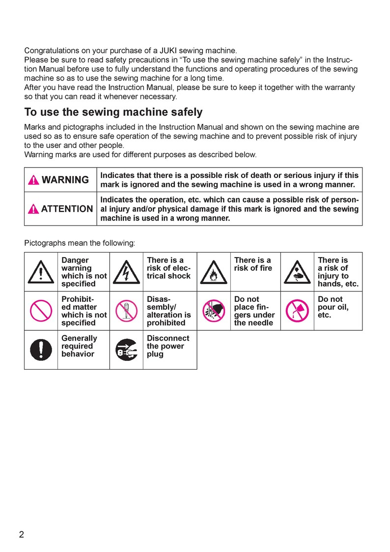 Sewing Risks Juki DX3000QVP Sewing Machine Instruction Manual - Etsy