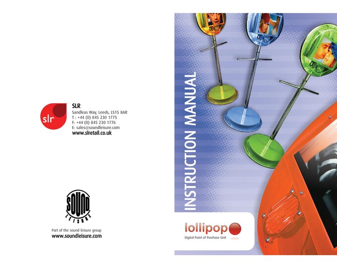 Sound Leisure-  Screens and Media Player - Lollipop - Bubble - v2  - June 2015 - Operating Instructions - Service Manual - User Manual