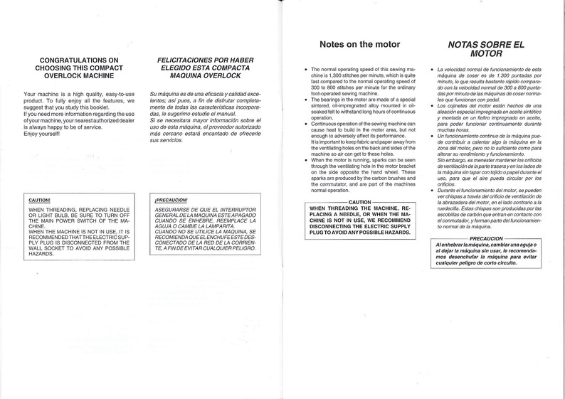 Brother 1034D Sewing Machine Instruction Manual User Manual Complete