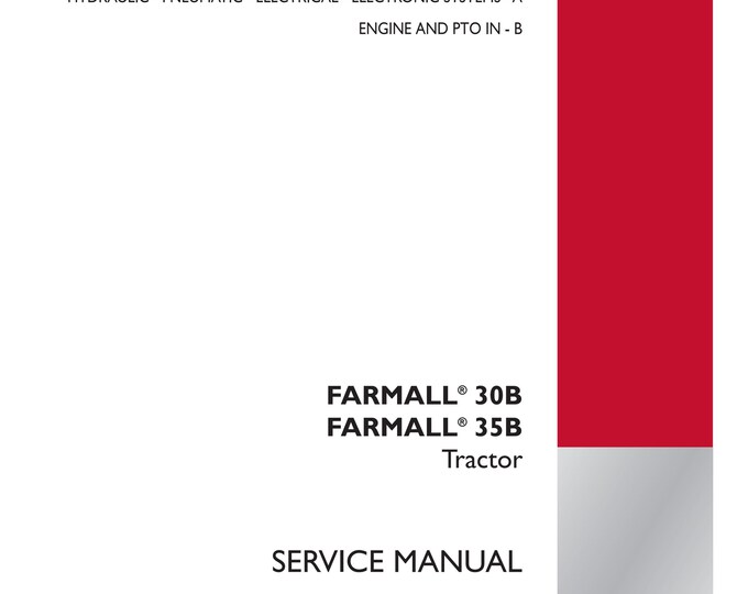 Case Farmall  30B Farmall 35B Tractor  -   Service Manual (Pdf Download)