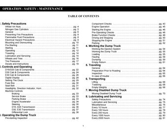 Manuale di manutenzione, sicurezza e funzionamento Linkbelt 1000 - Manuale operativo - Manuali dei pezzi di ricambio - Manuale di officina (download PDF)