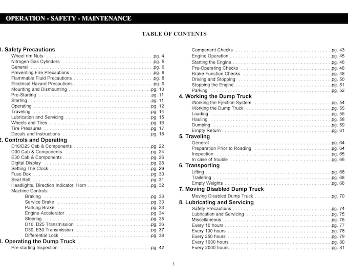 Linkbelt  1000 Operation Safety Maintenance Manual - Operation Manual  - Part Manuals- Workshop Manual  (PDF Download)