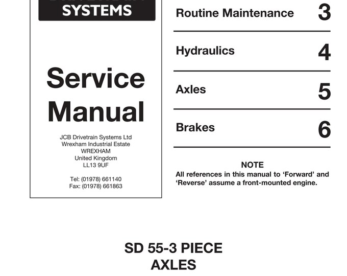 JCB 9803-9282 - Workshop Manual - Service Manual - Parts Manual - Owners Manual (PDF Download)