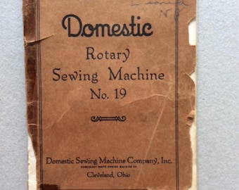 Domestic-Number-19- Sewing Machine - Service Manual - Instruction Manual -  Wiring Diagram - Operation Manual - Parts List