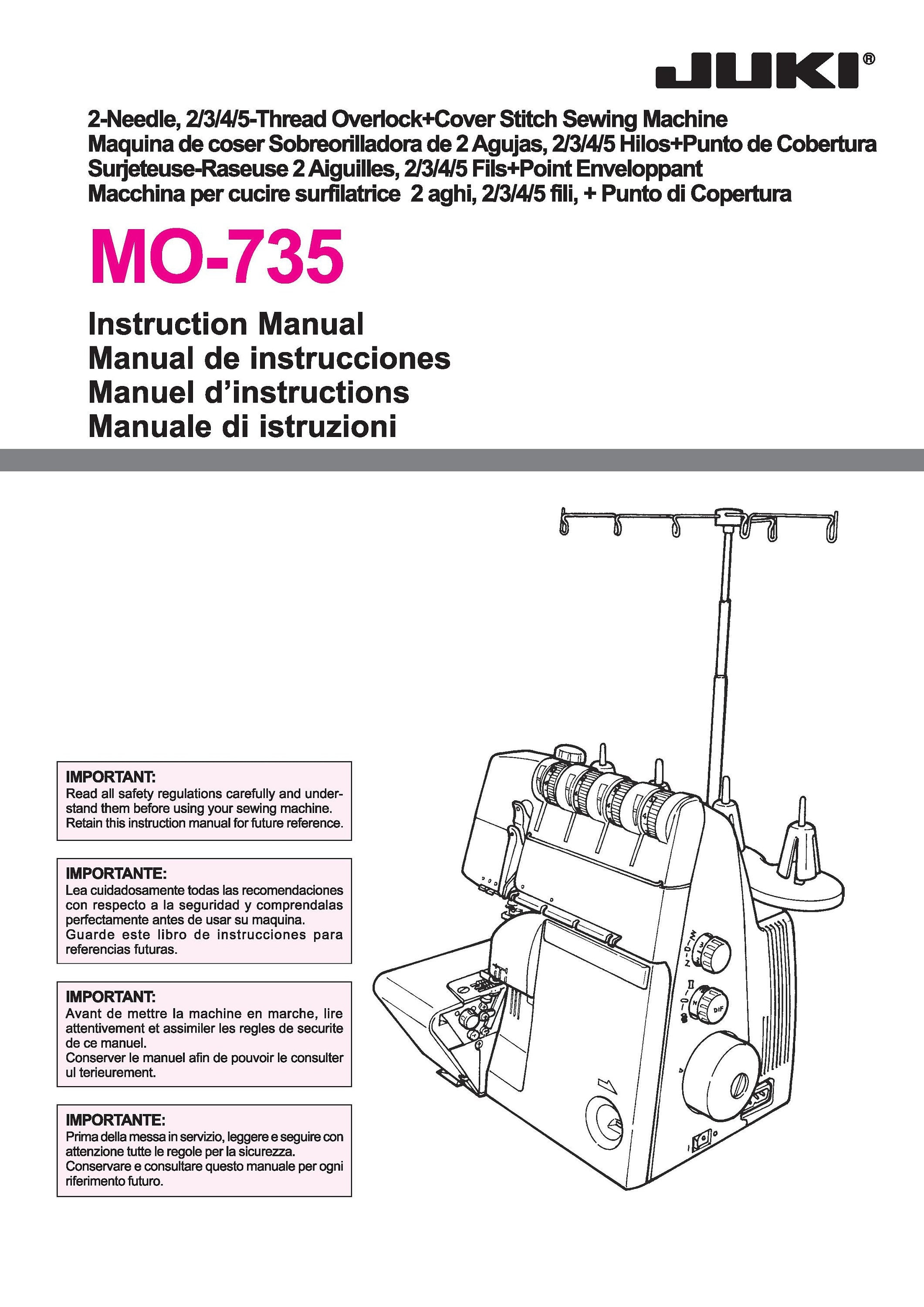 Juki MO-735 5 Thread Coverstitch Serger