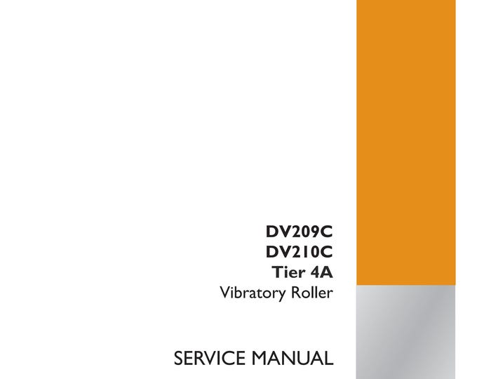 Case DV209C DV210C Tier 4A Vibratory Roller -  Repair manual- Shop Manual (Pdf Download)