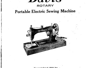 Davis-Rotary-Portable-Electric-Sewing-Machine-Manual - Service Manual - Instruction Manual -  Wiring Diagram - Operation Manual - Parts List