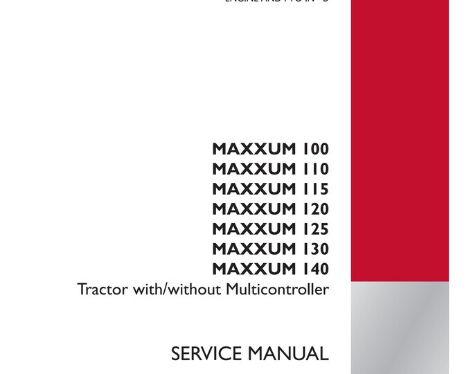 Case Maxxum 100 Maxxum 110 Maxxum 115 Maxxum 120 Maxxum 125 Maxxum 130 Maxxum 140-ENGINE - 10.A  Repair Manual- Service Manual(Pdf Download)