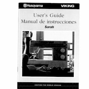 Husqvarna Viking Sarah Sewing Machine Instruction Manual - User Manual - Complete User Guide - English