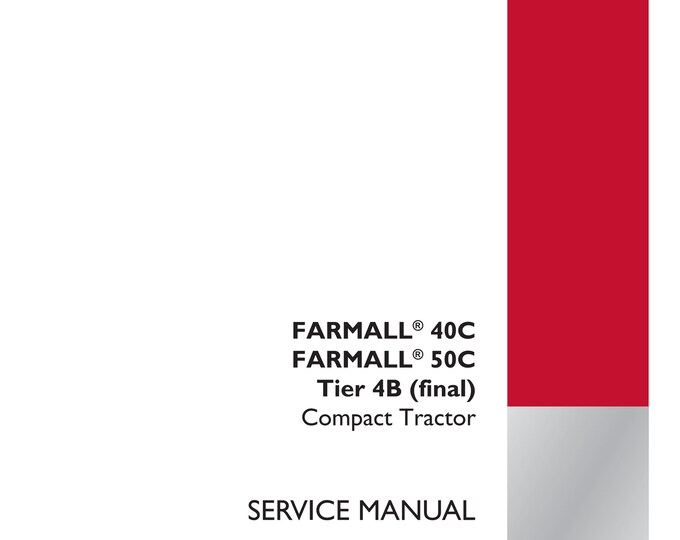 Case  Farmall 40C Farmall 50C Tier 4B -Steering- Repair Manual - Service Manual-(Pdf Download)