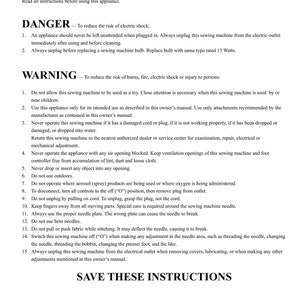 Janome JEM662 Sewing Machine Instruction Manual - User Manual - Complete User Guide