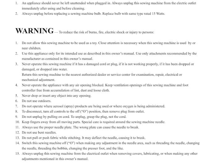 Janome JEM662 Sewing Machine Instruction Manual - User Manual - Complete User Guide