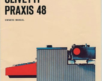 Olivetti Praxis 48 Typewriter Instruction Manual (Digital PDF)