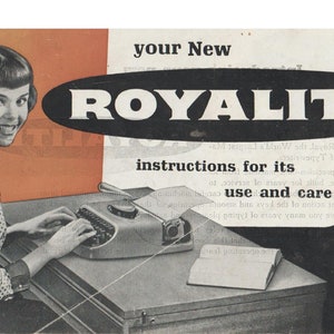 Royal Royalite Typewriter Instruction Manual - User Manual - Complete User Guide