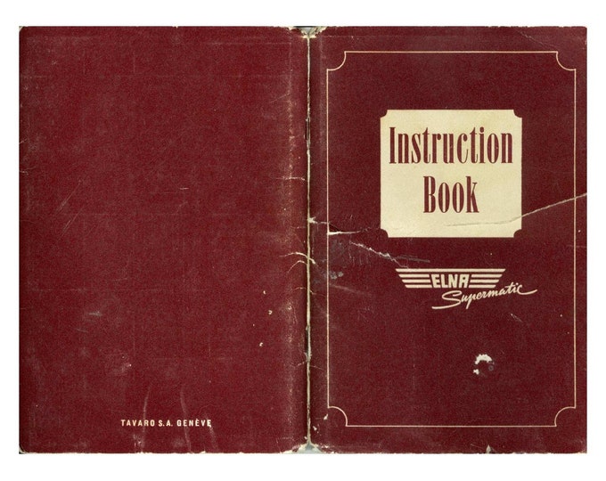 Elna SUPERMATIC Instruction Manual - User Manual - Complete User Guide