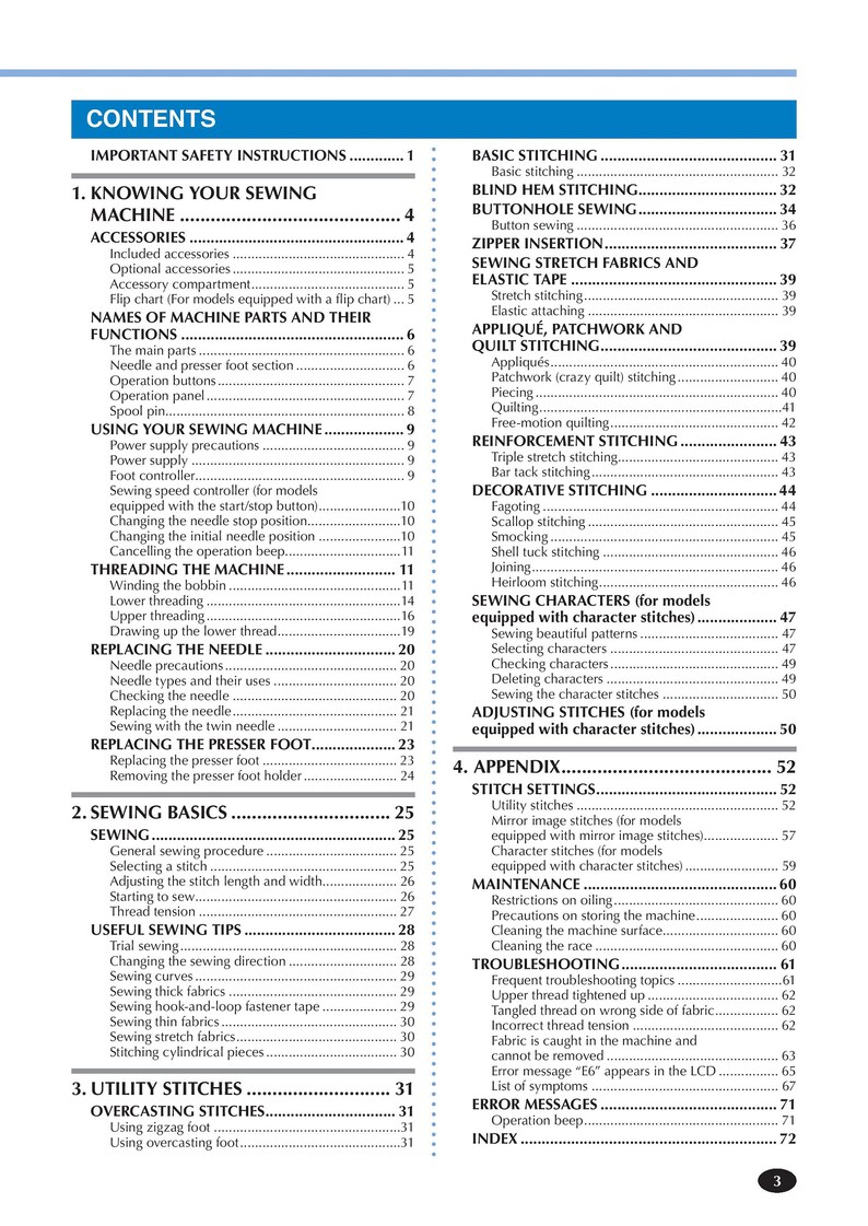 Brother XR9550 Sewing Machine Instruction Manual User Manual Etsy