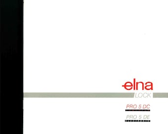 Elna Pro 5 DC - Pro 5 DE Sewing Machine Instruction Manual - User Manual - Complete User Guide
