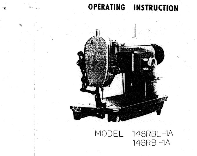 CONSEW 146RBL-1A Sewing Machine Instruction Manual - User Manual - Complete User Guide - English