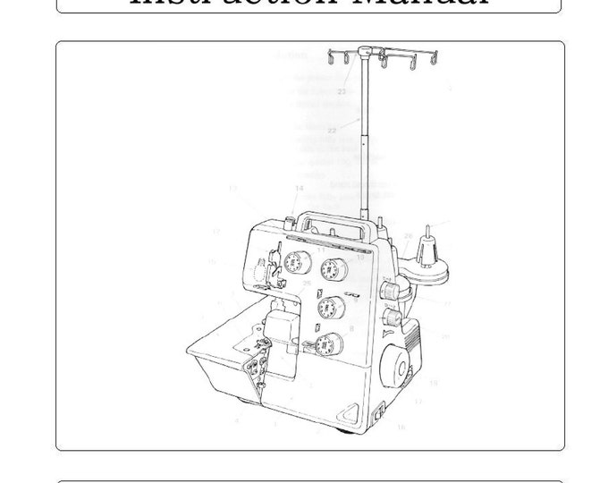 Bernina Funlock 004D - Funlock 004 Sewing Machine Instruction Manual - User Manual - Complete User Guide - English
