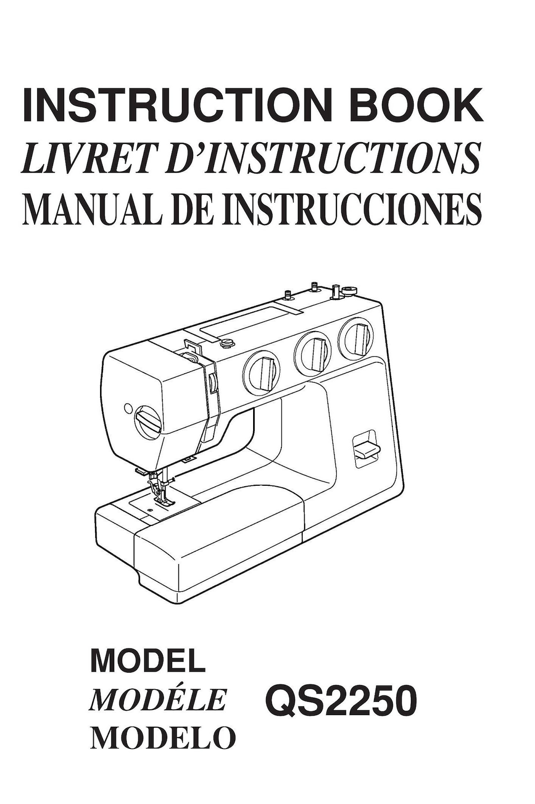 Janome QS2250 Sewing Machine Instruction Manual User Manual Etsy