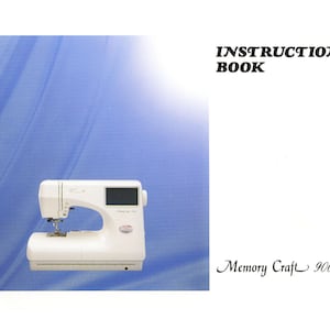 Manual de instrucciones de la máquina de coser Janome 9000 Memory Craft - Manual del usuario - Guía completa del usuario