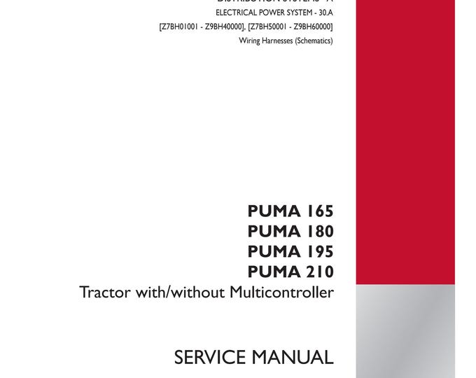 Case Puma 165 Puma 180 Puma 195 Puma 210 - Repair Manual- (Pdf Download)