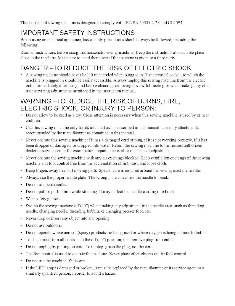 Singer HD 6600C HD 6605 C Sewing Machine Instruction Manual User Manual