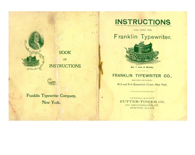 Franklin Typewriter Instruction Manual - User Manual - Complete User Guide